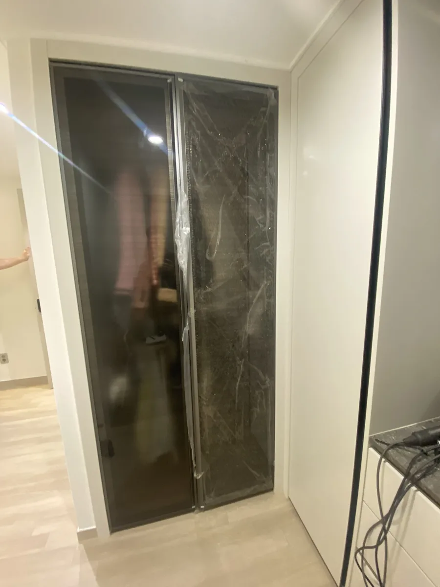 주방수납장문 슬라이딩교체 시공 전